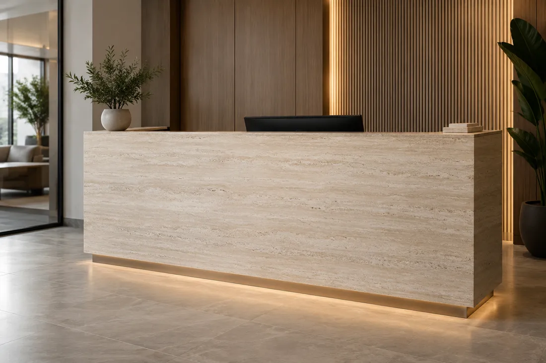 Illustrative interior for Reception Counter Wrapping